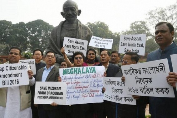 Northeast MPs agitates at Delhi against Citizenship Amendment Bill